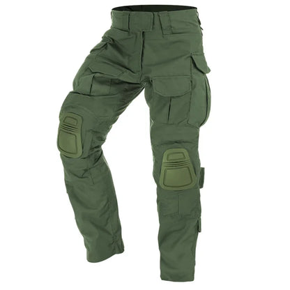 Tactical Military Camo Pants Men Multi Pockets Cargo Trousers with Protective Knee Pads for Hunting Airsoft Wargame