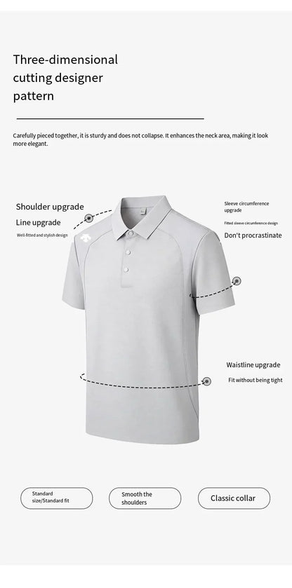 men's new summer brand short sleeves seamless polo shirt lapel printing high quality patchwork t-shirt leisure sports men's wear