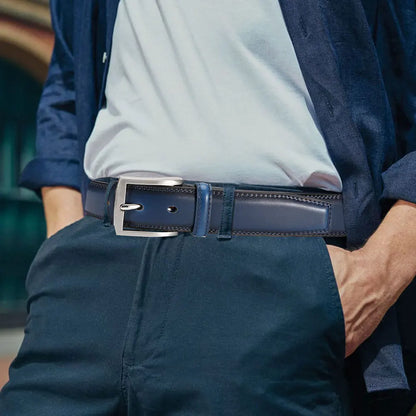 125cm Plus Size Men Belts High Quality Genuine Leather LONG Large Pin Buckle Metal Automatic Buckle Fashion Designer 2023New