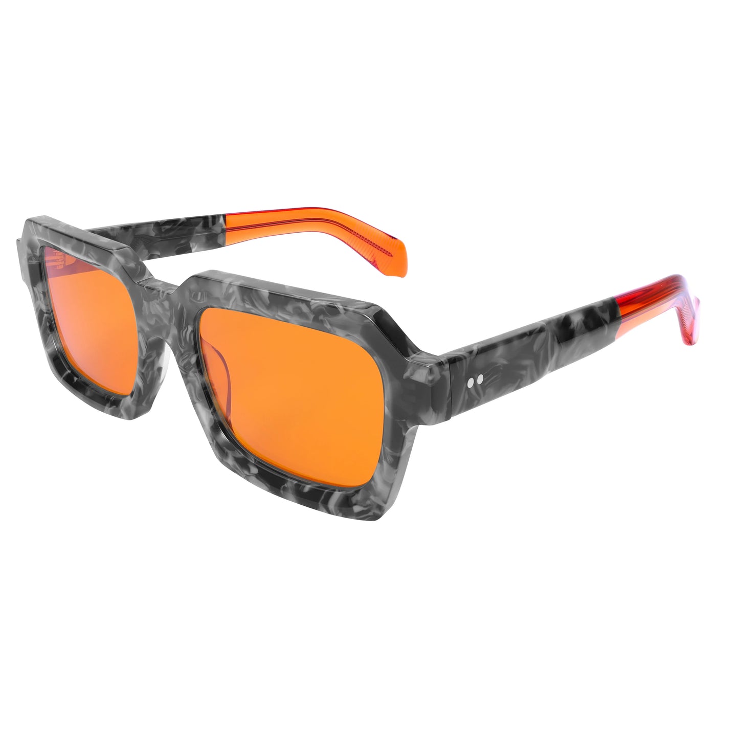Luxury Design Look Oversized Sunglasses Women Polarized Glasses Trendy Thick Acetate Wide Double Bridge UV400 Retro