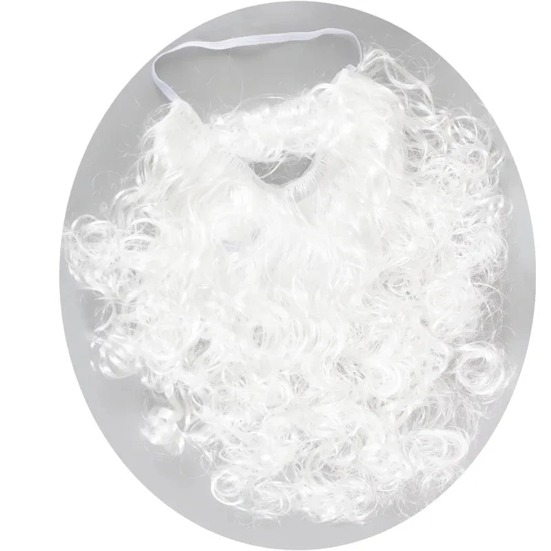Santa Beard Christmas Costume Set,3pcs/set (Santa Claus Fake Long Beard and Hat,Storage Bag),Santa Beard Costume Accessories