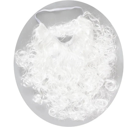 Santa Beard Christmas Costume Set,3pcs/set (Santa Claus Fake Long Beard and Hat,Storage Bag),Santa Beard Costume Accessories