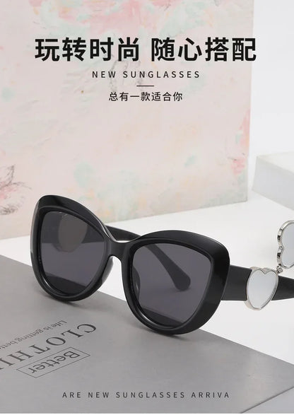 2025 New Trendy Fashion Cat Eye Women Sunglasses Oversized Oval Sun Glasses Ladies UV400 High Quality Light Luxury Sunshade
