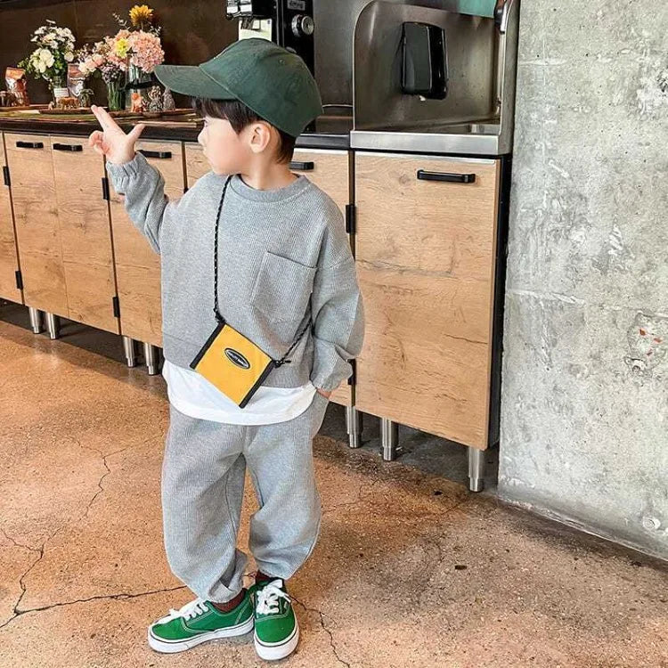 Sweatshirt Set Korean Kids Clothes Boys Outfit Sets Children's 2025 New Clothing 7 8 Years Boy´s Child 10 Year Old Winter Men's
