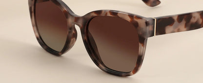 Fashion Cateye Polarized Sunglasses for Women - Oversized Sun Glasses UV400 Protection Retro Shades Designer Style