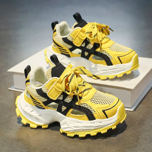 Fashion Kids Soft Chunky Running Sports Shoes Children's Sneakers Boy Spring Summer Mesh Girls School Causal Basketball Shoes