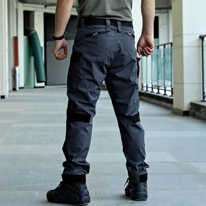 Men's Tactical Pants Casual Cargo Multi-Pockets Trousers Quick Dry Outdoor Waterproof Workwear Trousers Wear-Resistant Overalls