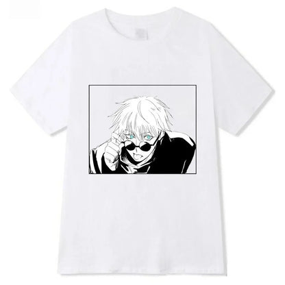Goth Clothes Gojo Graphic Tshirt Anime Jujutsu Kaisen Funny Summer T-shirt for Women Japanese T Shirts Cartoon Woman Tshirts