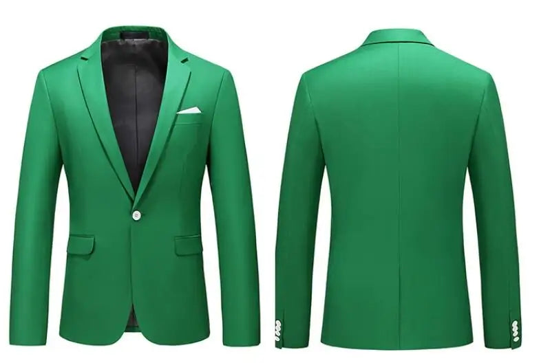 New Male Solid Colour Formal Suit Jacket 21 Colours Available Men Wedding Prom Party Tuxedo Blazer Slim Fit Coats