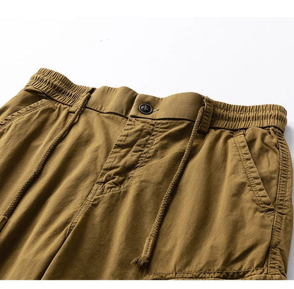 Summer Men Cargo Cotton Shorts Mens Beach Multi Pocket Shorts Pants Man Spring Casual Fashion Joggers Shorts Male Dropshipping