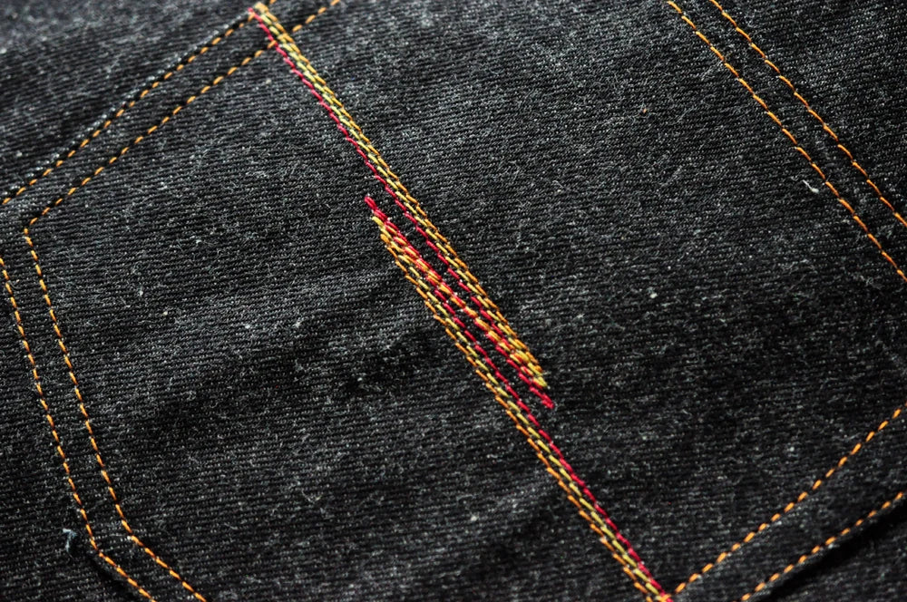 Mens Jeans Boxing Selvedge Denim Jeans Color Cotton Jeans for Men Silver Buttons Taper Fit  12.5 Oz