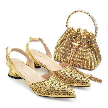 Fashion Women Shoes and Bags To Match Set Italy Party Pumps Italian Matching Shoe and Bag Set for Party Wedding Shoes Bride