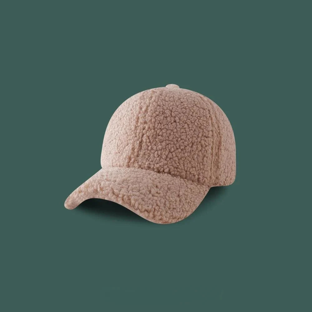 Artificial Lamb Wool Baseball Cap Women Winter Warm Hat Men Outdoor Sports Travels Baseball Hats Autumn Spring Hats