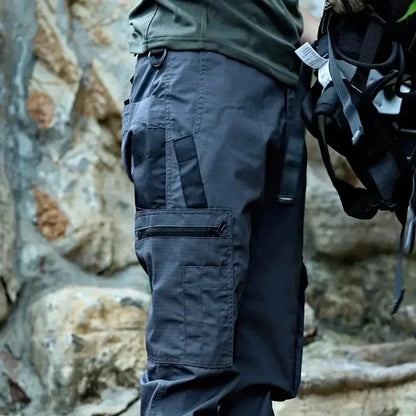 Men's Tactical Pants Outdoor Work Casual Cargo Trousers Waterproof Multi-pocket Wear-Resistant Outdoor Training Trousers