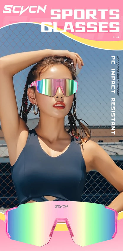Fsshion Sunglasses Street Cycling Glasses Bike Men UV400 Sports MTB Outdoor Bicycle Women Sunglasses Multi Color Riding