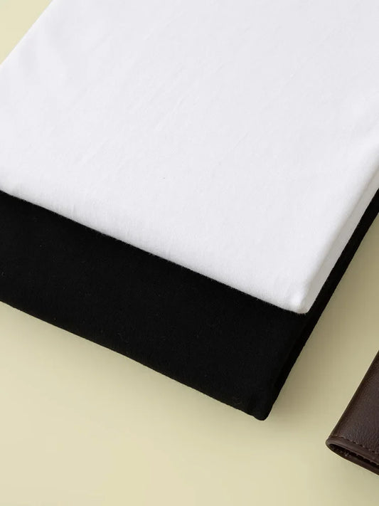 Women T-shirts Long Sleeve Solid O-neck Tops Cotton White Bottoming Shirts Spring Autumn T-shirts Harajuku Tees Loose Tshirt