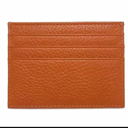 Porte-cartes en cuir de vachette avec logo personnalisé pour femme et homme, sac à cartes fin en cuir véritable, gravure du nom, portefeuille de luxe décontracté
