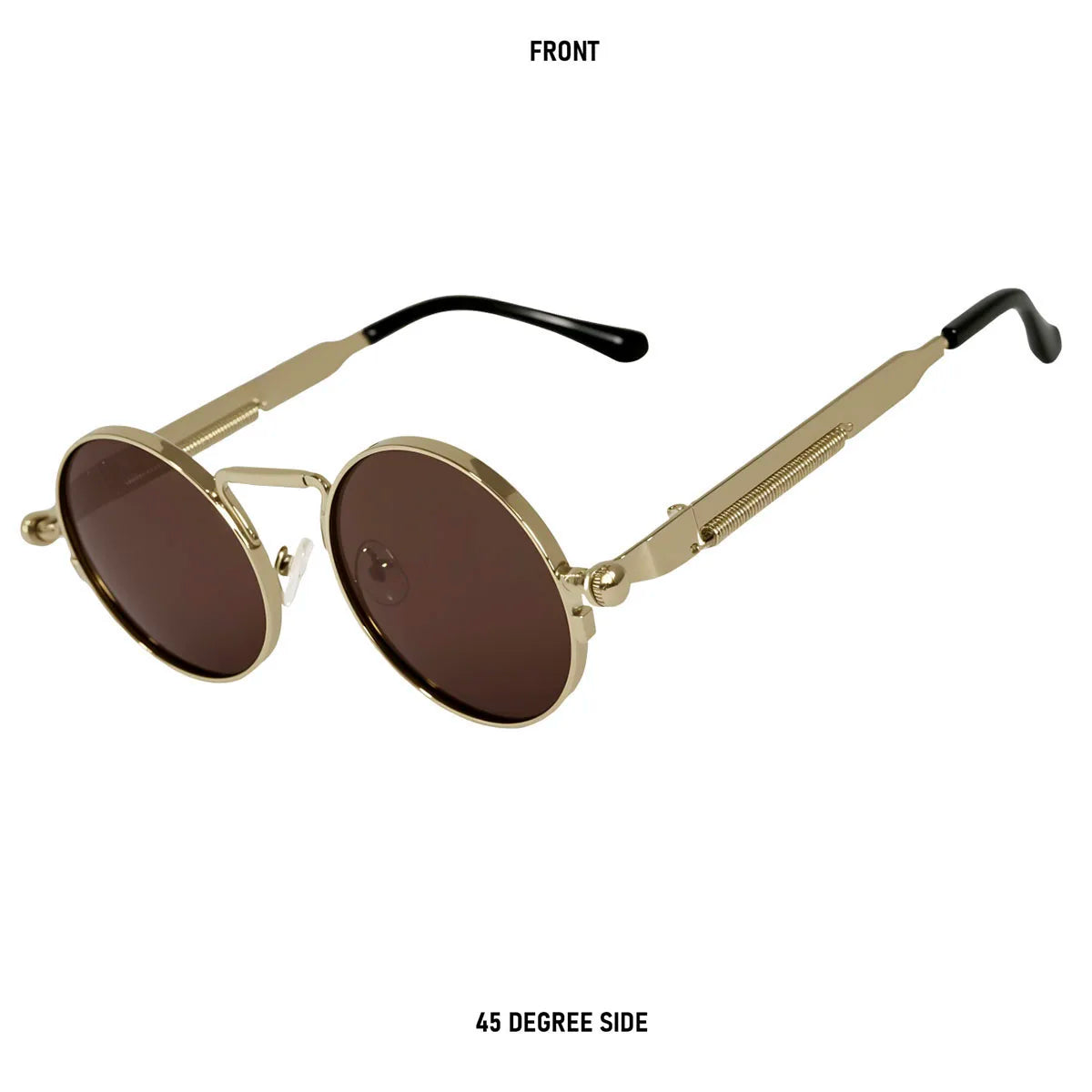 Round Steampunk Sunglasses Men UV400 Protection Punk Fashion Glasses Vintage Luxury Dropshipping Gafas De Sol Lunette De Soleil