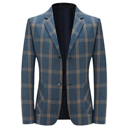 New style suit jacket - men's horizontal stripe business casual fashionable shirt - slim fit men's suit jacket