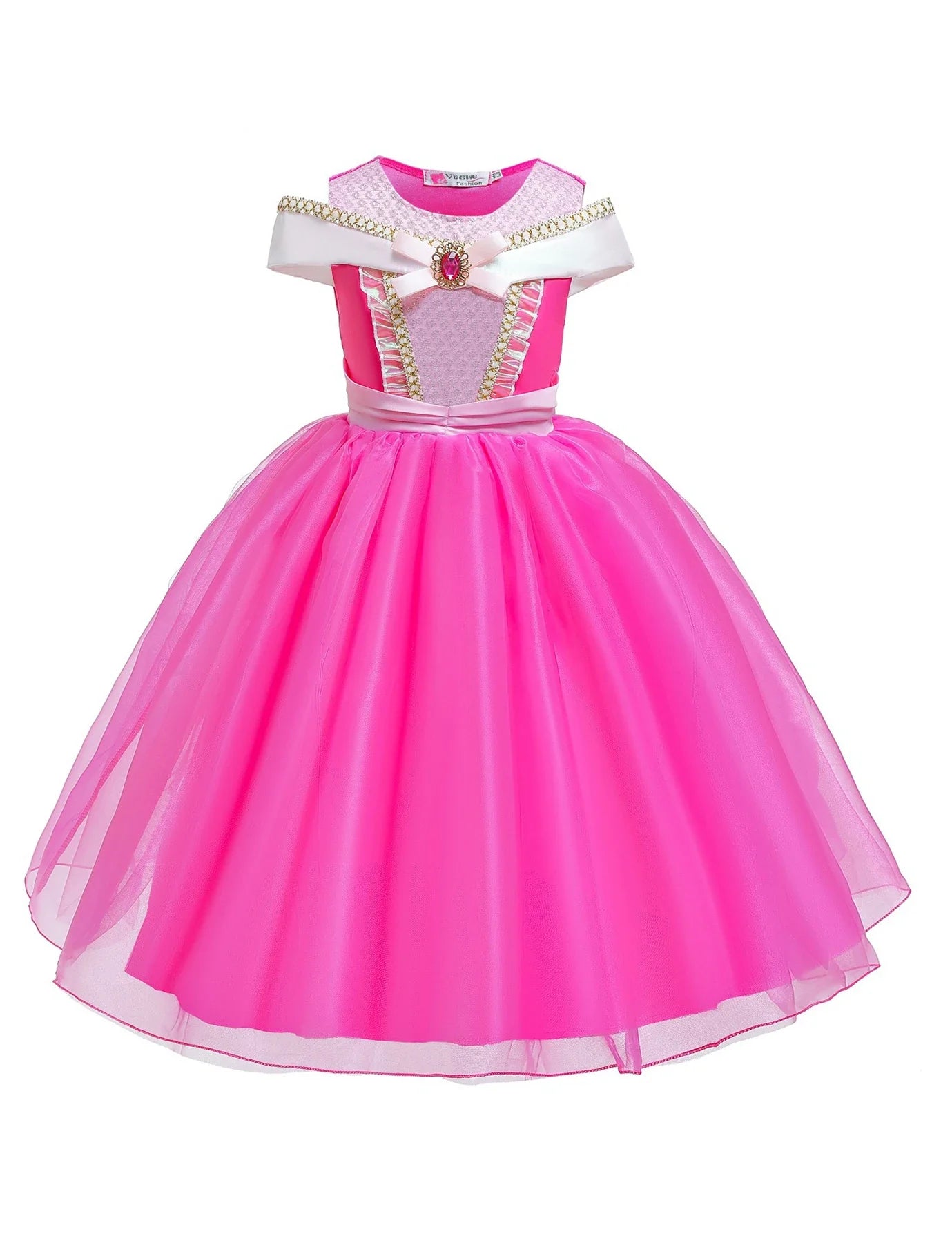 2025 Girls Princess Dress Cosplay Aurora Costume Carnival Birthday Party Pink Sleeping Beauty Dresses Kids Clothes Dress Up