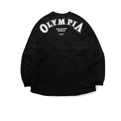 Men's Cotton Casual Long Sleeve T-shirt Man Gym Fitness Sweatshirt O-Neck Running Training Tops Male Workout Clothing Undershirt
