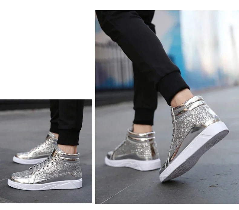 Mens Casual Shoes Non-slip Sports Outsole  Light High-top Men Fashion Boots Wear-resistant Male Sneakers 48