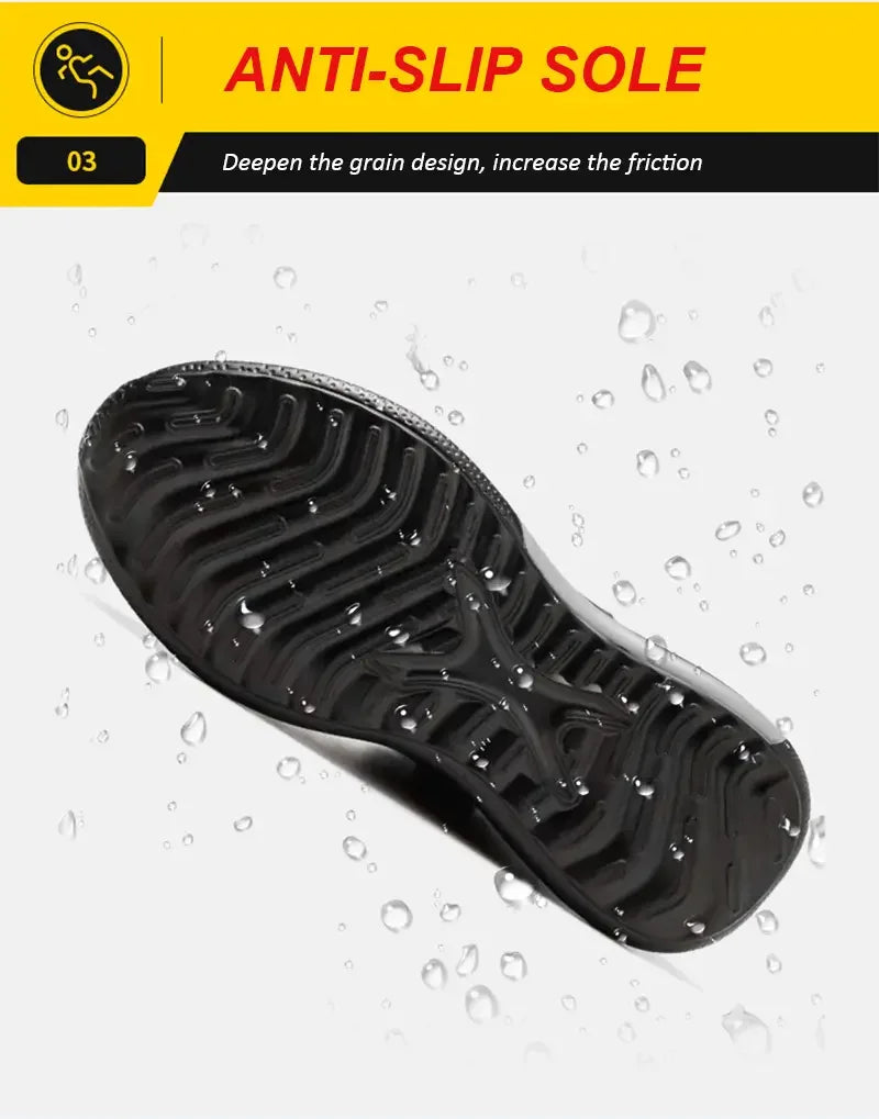Anti-Smash Anti-Puncture Safety Shoes Men For Work Sneakers Women Men Steel Toe Work Shoes Security Protective Shoes Lightweight