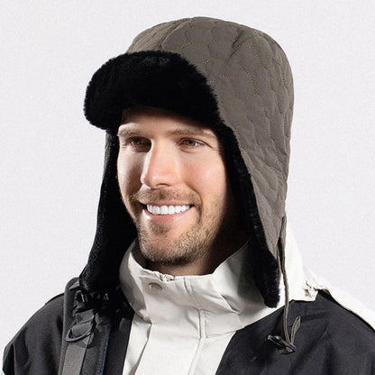 Russian Hat Soft Fur Lined Trapper Earflap Cap Windproof Autumn Winter Hats for Men Women Snow Ski Russian Cap Bomber Hat