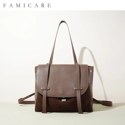Minimalist Lady Soft Genuine Leather Pillow Crossbody Bag Women's Convertible Shoulder Bags 2026 New Chic Solid Color Handbag