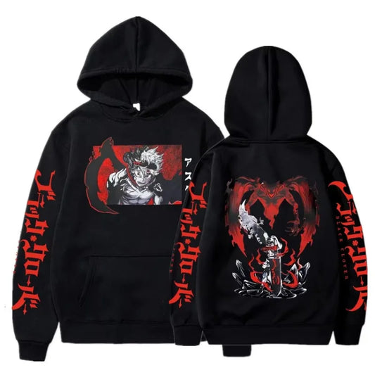 Black Clover Anime Clothes Asta Printed Men Women Hoodies Plus Size Sweatshirt Comfortable Sweatshirt Harajuku Uisex Streetwear