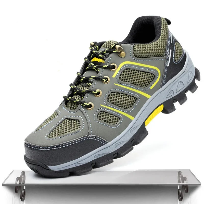 Men Steel Toe Safety Shoes Indestructible Construction Working Shoes Protection Male Footwear Breathable Hiking Industry Boots