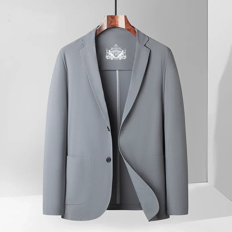 2026 Summer New Men's Blazer Thin Breathable Stretchy Sun Protection Casual Coat Outerwear Tops