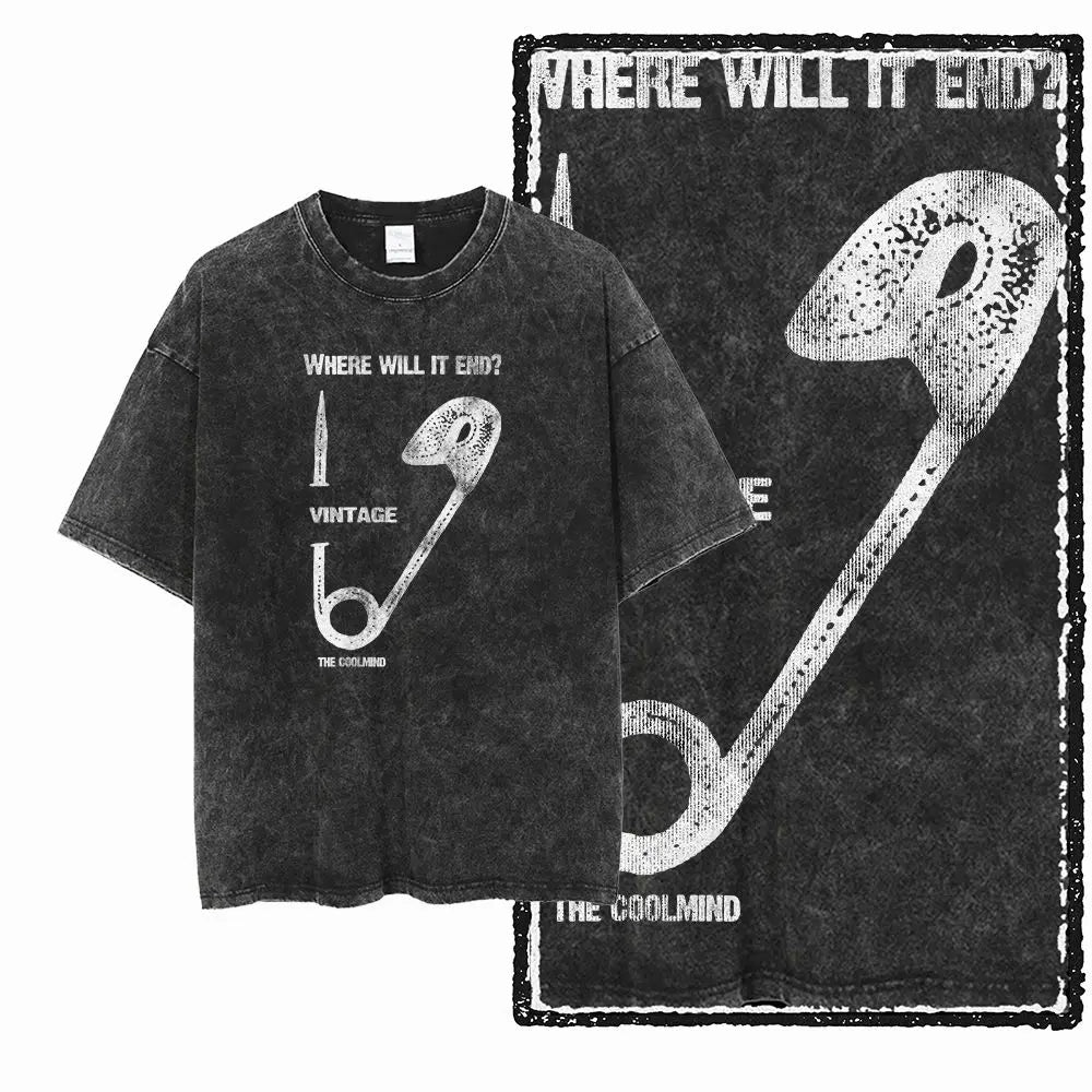 G58 Acid Washed Black Cotton Vintage Creative  Graphic Men T-shirt |  Streetwear Big Size Cool O-neck men's Tee Tshirt