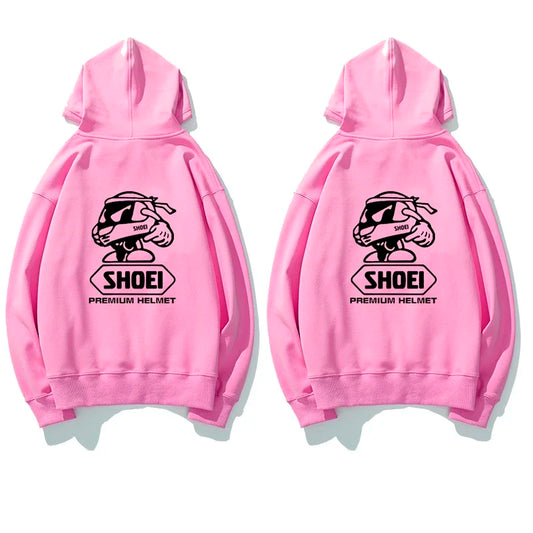 Helmet printed long sleeved Hoodie motorcycle culture autumn and winter Hoodie men high-quality clothing casual long sleeved top