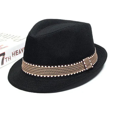 Summer Fedoras Spring and Summer Korean Party Jazz Hat Cotton Linen Top Hat  for Buchet Hat Panama Cap