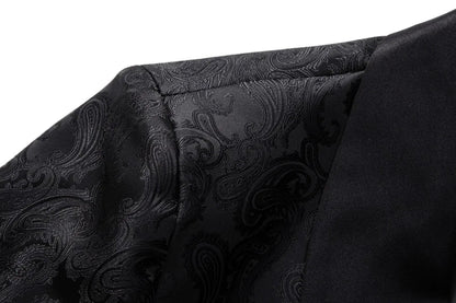 2026 New Men's Red Cashew Flower Blazer, Wedding Party Dress Jacket, White Blue Black Brands Blazers Coat, S M L XL XXL