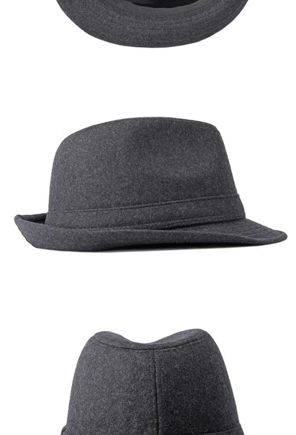 Gentleman Hat Men's British Style Retro Simple Pure Color  Top Hat Men's Casual Jazz Hat