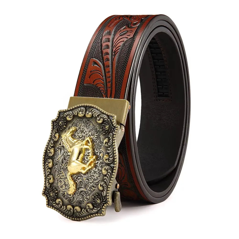 Men's Casual Style Belt PU Leather Belt Main Body Metal Buckle Belt Smooth Buckle Belt High-quality Male Belt 3.8cm