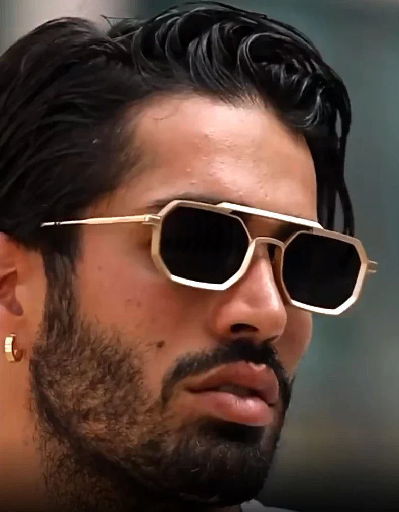 Metal Sunglasses For Men Vintage Square Sunglasses Women Trendy Luxe Fashion Sun Glasses Steampunk Shades Gafas De Sol Hombre