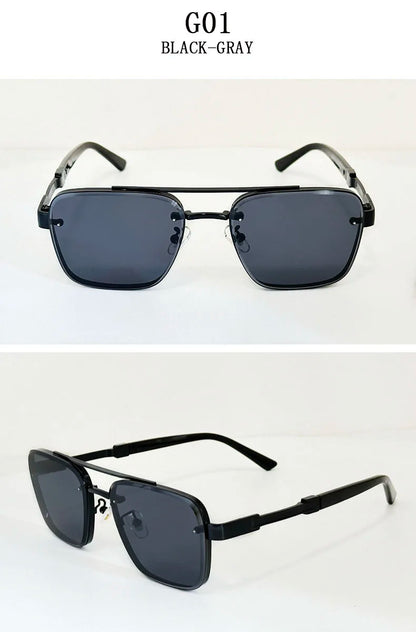 New Sunglasses For Men Luxury Fashion Glasses Sunscreen  Square Sunglasses Women Trendy Vintage Gafas De Sol Hombre Zonnebril Su