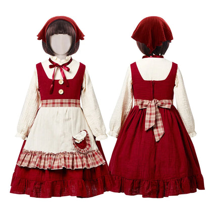 Children Selling Matches Little Girls Cosplay Costumes Stage Plays Rural Farms Maids Commoners Poor People's Halloween clothes