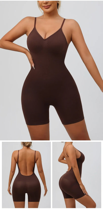 Seamless Low Back Bodysuit Shapewear Women Butt Lifter Smooth Body Shaper Backless Slimming Sheath Flat Belly Corset Underwear
