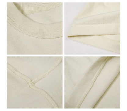 Bronson Heavyweight Seamless Tubular T-Shirt Summer Men's Plain Basic Tee Shirts