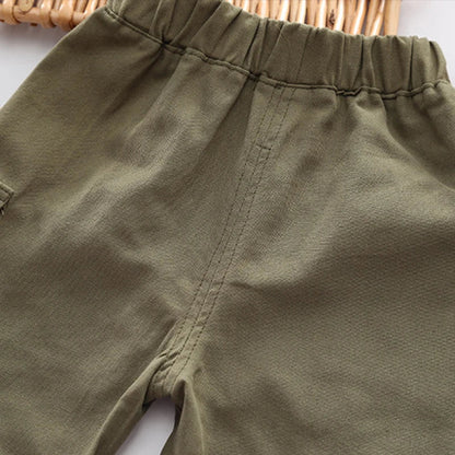 0-5-Year-Old Boys' Set Summer Children's Sleeveless Top Casual Shorts Two-Piece Set Men's Baby Fashion Clothes