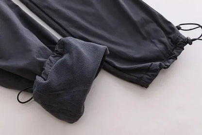 Men's Winter Thicken Fleece Cargo Pants Double Layer Straight Pants Men Casual Cotton Tactical Baggy Pant Warm Trousers S-5XL