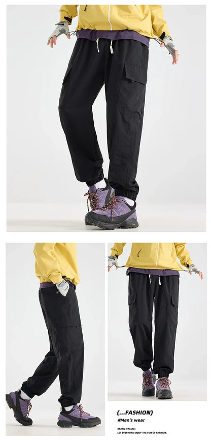 Men's Water-repellent Hiking Cargo Pants Breathable  Fashion Cargo Pants Autumn Trousers Fishing Camping Pants Male