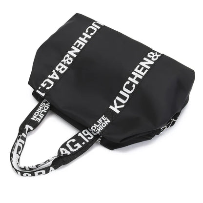 Women's Large Capacity Nylon Shoulder Bag Casual Top-Handle Fashion Tote Crossbody Handbag