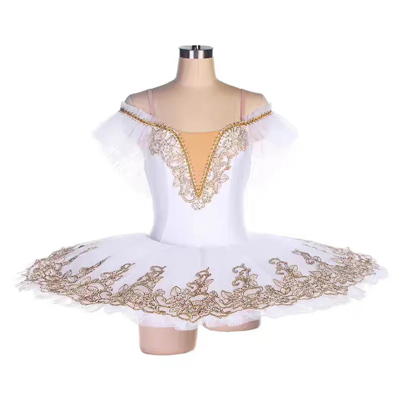 Classic Professional Ballet Tutu Adult Kids White Swan Lake Ballet Costume Pancake Tutu Ballerina Party Dance Dress Girls Women