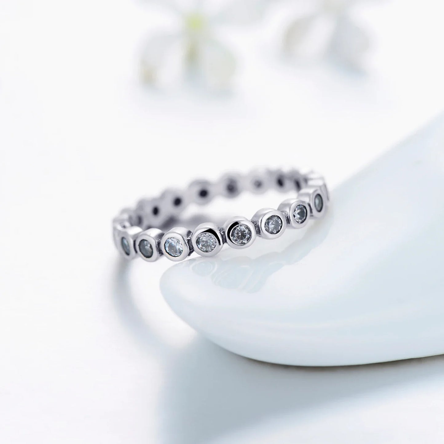 Top Quality Luxury Original Real Solid 925 Sterling Silver Starshine Finger Ring Authentic Jewelry For Women Wedding Gift