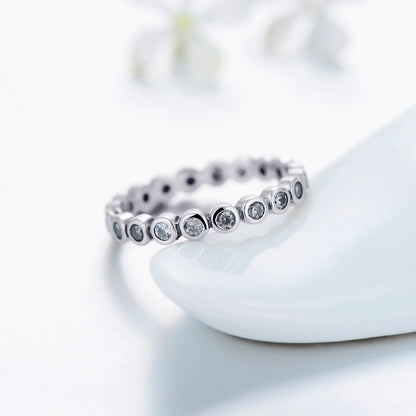 Top Quality Luxury Original Real Solid 925 Sterling Silver Starshine Finger Ring Authentic Jewelry For Women Wedding Gift